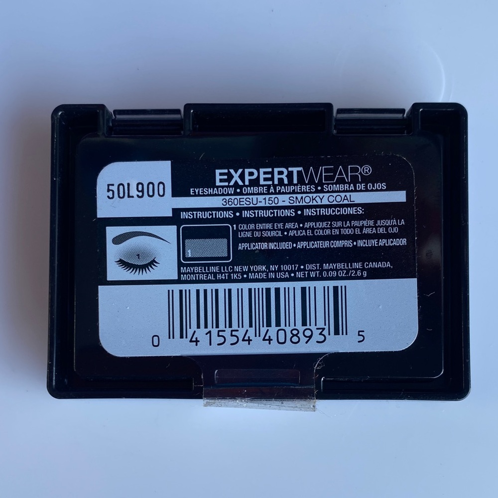 Maybelline Smoky Coal Single Eyeshadow - Charcoal Shimmer - Picture 2 of 2